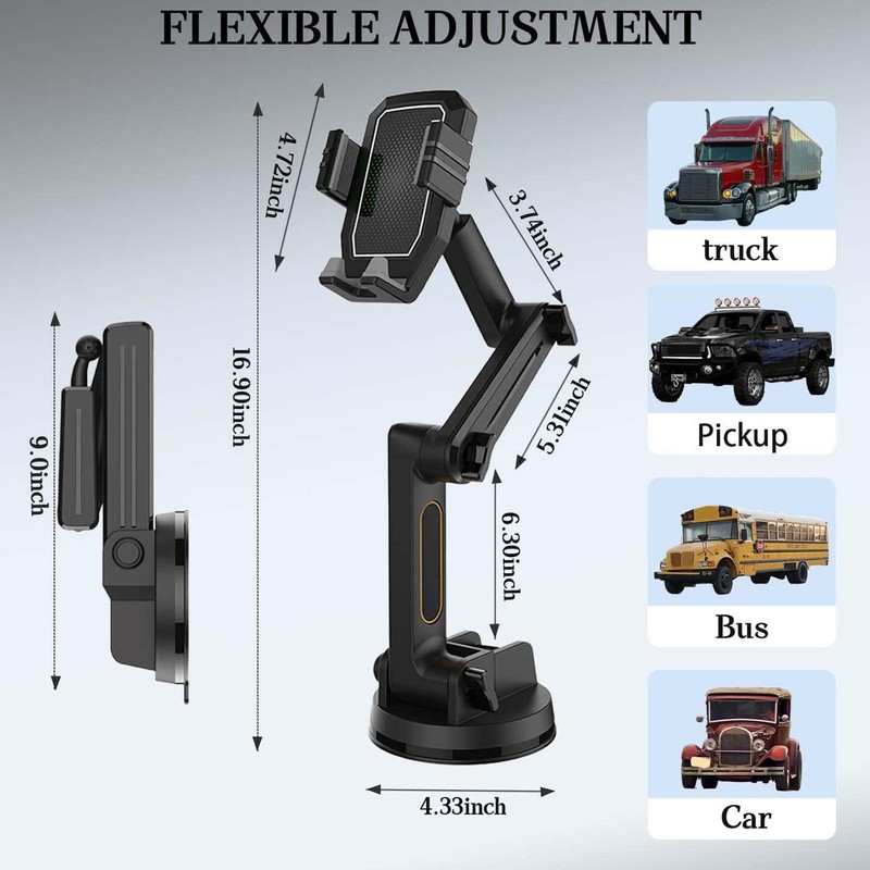 Truck Phone Holder Mount Heavy Duty Cell Phone Holder for