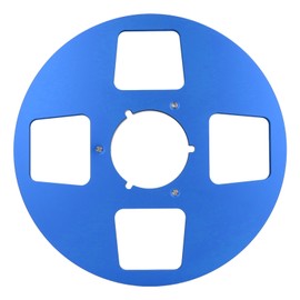 1/4 10.5 Inch Empty Tape Reel 4 Hole Aluminum Alloy Opening Reel Sound Takeup Reel for Reel to Reel Tape Player Blue