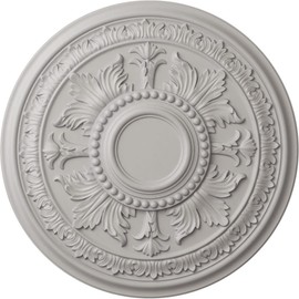 Ekena Millwork CM30TEUWF - 30 5/8"OD x 2 1/2"P Tellson Ceiling Medallion (Fits Canopies up to 6 3/4") - Ceiling Medallion, Ultra Pure White