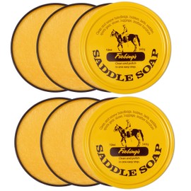 Fiebing's Yellow Saddle Soap for Leather (6 Pack, 12 oz Each) - Leather Cleaner & Conditioner to Soften, Protect & Restore Leathercraft - Leather Soap for Car Seat, Couch, Shoe, Purse, Boot, Bag