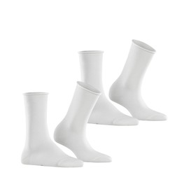 ESPRIT Women's Basic Pure Multipack W So Cotton Plain Socks (Pack of 2), White 2000