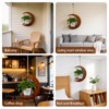Moon - Shaped Wooden Hanging Plant Stand, Nordic Modern Window
