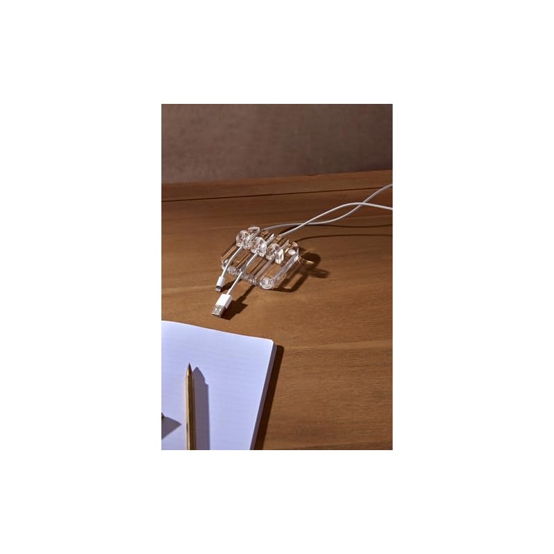 russell+hazel Acrylic Cable Manager, 3” x 1.5” x 3”, Cord
