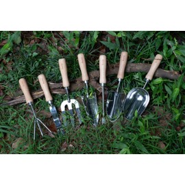 Rooty Garden Tool Set of 7 Pieces Stainless Steel Heavy Duty Gardening Kit Easy for Garden Cultivating Soil Lossening Transplanting Digging for Garnden Lover