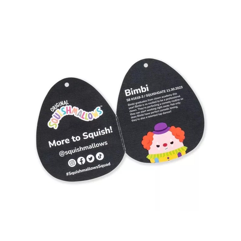 Squishmallows Bimbi the Clown 8-Inch Select Series with Trading Card