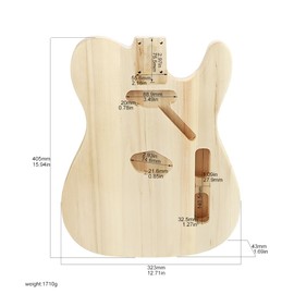 RuiJOTWAT Aspen wood Tele Guitar Body Unfinished
