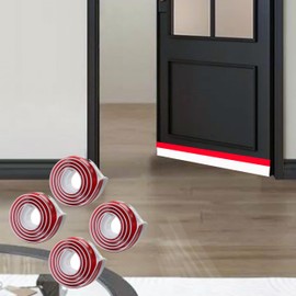 YTDSUP Door Draft Stopper (4 Pack), Under Door Draft Blocker, Weather Stripping Noise Stopper, Blocker Cold Air Insulation, Door Sweep, Strong-Adhesive, Easy Installation, Safe, Durable (White)