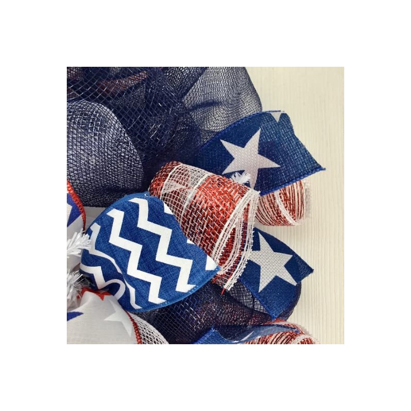 Patriotic Flip Flop Beach Handmade Deco Mesh Wreath