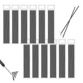 72 Pcs Pencil Refills for Carpenter Pencils, 2.8mm Solid Pica Tracer Refills, Deep Hole Marker Lead for Woodworking, Construction (Black)