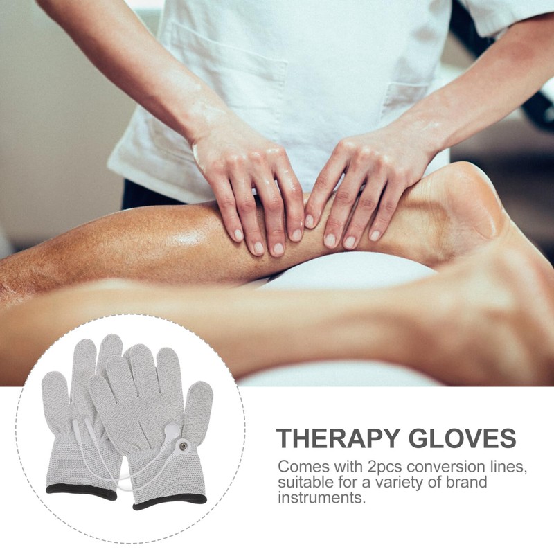HEALLILY Conductive Glove Electrotherapy Massage Glove Compatible with TENS EMS