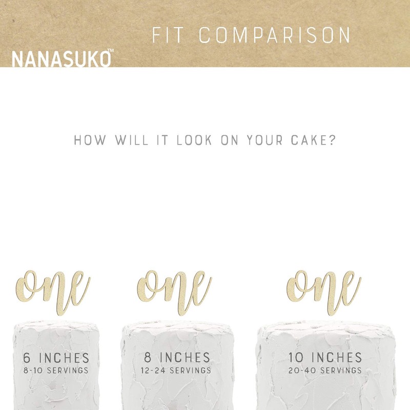 NANASUKO 1st Birthday Cake Topper - one - Double Sided