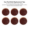 6pcs Billiard Pool Cue Tips 14mm Crystal Pool Cue Tips