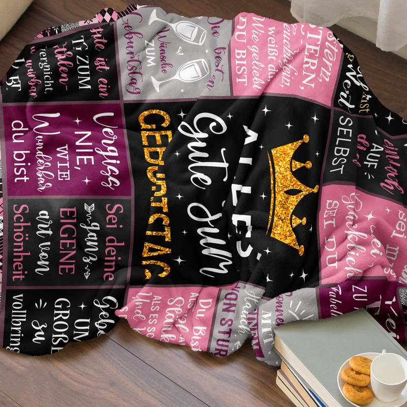 Jinmaple Blanket (150 x 130 cm, Birthday)