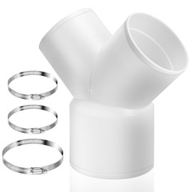 Exhaust Hose Adapter Ventilation Pipe Connector, Vent Hose, 4" to 3" Diameter, Comes with 3 Pieces Stainless Steel Hose Clamps