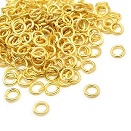 Angel Malone ® 100 pcs. of Gold Superior Super Strong Metal Jump Rings, Jewellery Making Findings - UK Seller (8mm x 1.2mm)