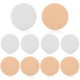 12PCS Round Makeup Sponges, Facial Powder Puff Makeup Sponge for Foundation Blending Cosmetic Sponges Beauty Foundation Powder Blender for All Skin Types Wet and Dry Dual Use(White Skin)