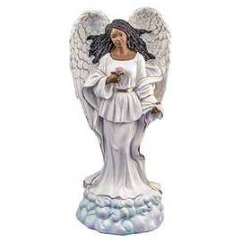 Angel in White with Rose