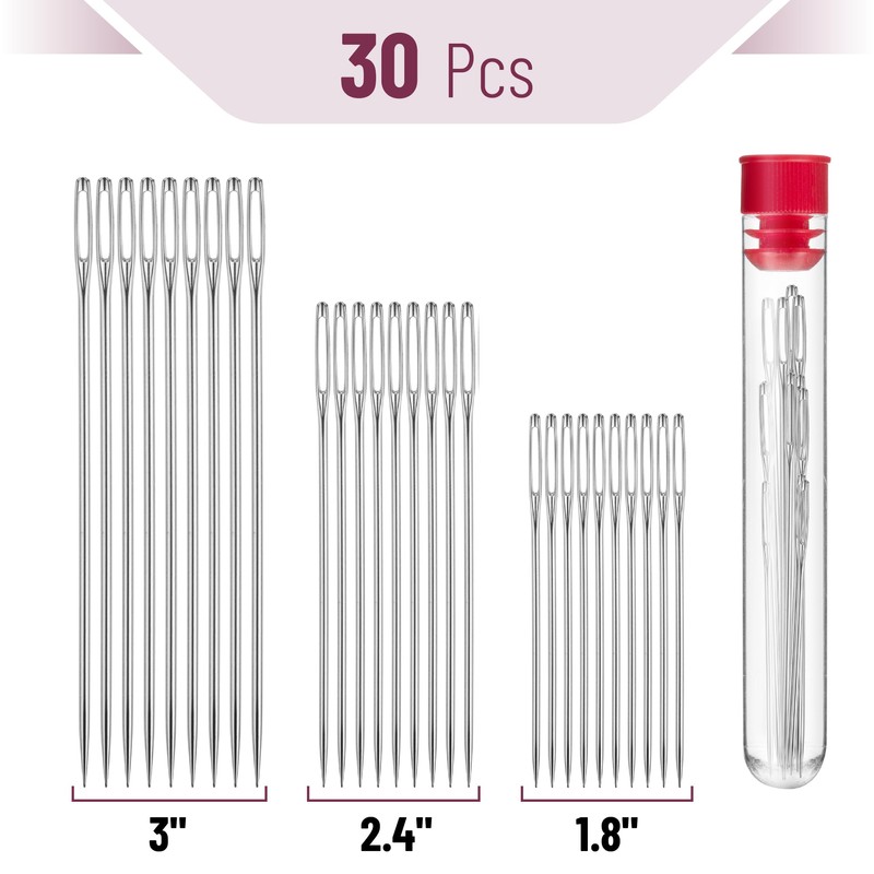 Mr. Pen- Large Eye Needles for Hand Sewing, 30 pcs,