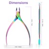 Cuticle Cutter with Cuticle Pusher, 2pcs Premium Stainless Steel Cuticle