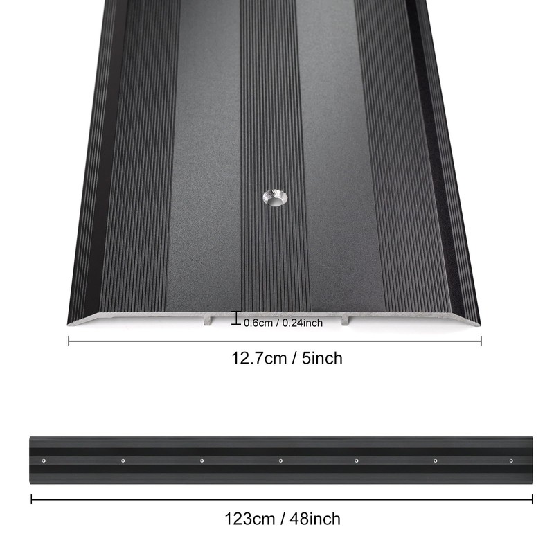 Orechic 5″Wide Sturdy Thicken Aluminum Threshold Strip, Stylish Floor Transition