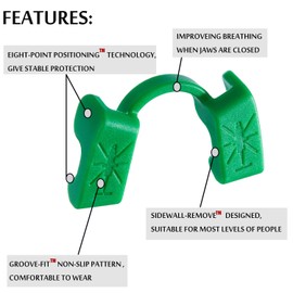 Powerlifting Mouthguard(2 Pieces), Weight-Lifting Mouth Guard for Strength Training,Powerlift,Bodybuilding,Fitness Mouthpiece -Low Jaw