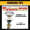VIVIDA Sink Drain Pipe 1-1/2", Flexible Drain Pipe, 7.5"-17.7" Expandable