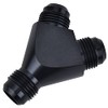 EVIL ENERGY 8AN Y Adapter Block Coupler Union Fitting Splitter Flare Male Thread Aluminium Alloy Black