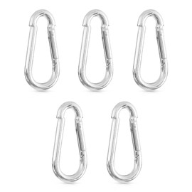 Fire Brigade Carabiner Hooks 100 x 10 Steel / Stainless Steel A4 Carabiner with High Load Capacity up to 350 kg Galvanised Fire Brigade Carabiner Pack of 5