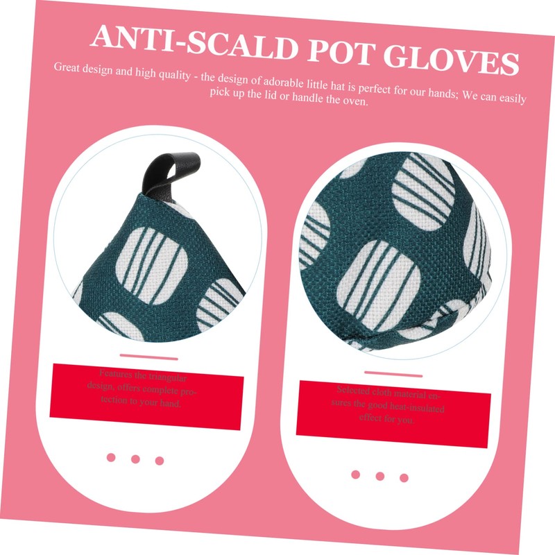 LABRIMP Triangle Oven Gloves Pot Lid Handle Cover Heat Gloves
