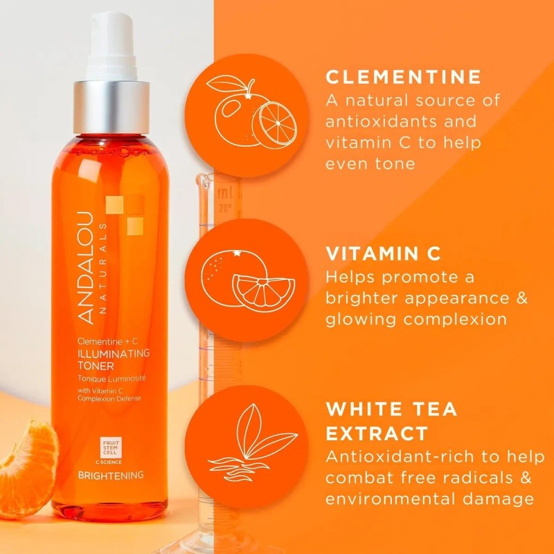 Andalou Naturals, El Tónico Facial Toner Ayuda A Hidratar El