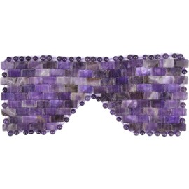 Purple Quartz Eye Mask, Cooling Eye Mask 100% All Natural Crystal Mask for Facial Puffy Eyes Reusable