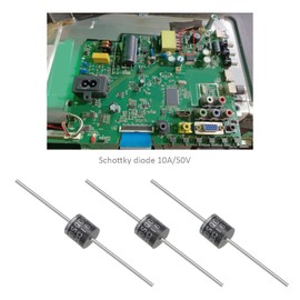 YINETTECH Schottky Diode 10A 50V Axial 10SQ050 for Solar Panel Parallel Reflow Protection Diode Silicon Diode Barrier Rectifier Diode Pack of 50
