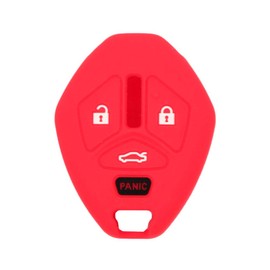 SEGADEN Silicone Cover Protector Case Holder Skin Jacket Compatible with MITSUBISHI 4 Button Remote Key Fob CV4522 Red