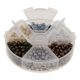 generic Alrededor De 948 Piezas De Acero Inoxidable Suelta Perla Diy