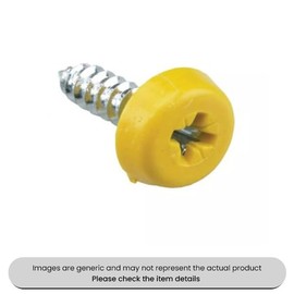 Zinc Plated No. Plate Fixings Yellow Plastic Headed Screws 3/4" Pack Qty 100