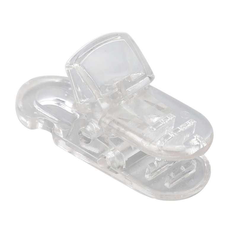 20pcs Hearing Aid Lanyard Clip ABS Portable Transparent Clip Accessory