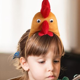 Healvian Rooster Headband for Cosplay Chick Hairband Adorable Design Unique Headbands Hair Accessories for Women