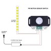 2 Pack Sensky 6A DC 12V 24V PIR Motion Sensor,LED