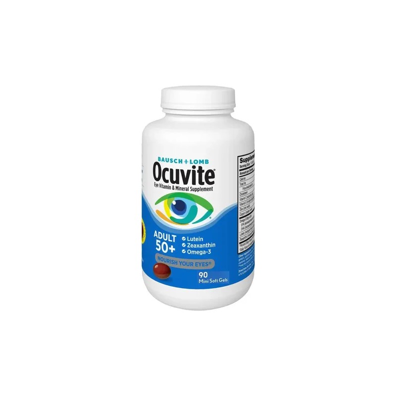 Ocuvite Adulto 50+ Cápsulas Oculares Luteína Zeaxantina Omega-3 90 Unidades