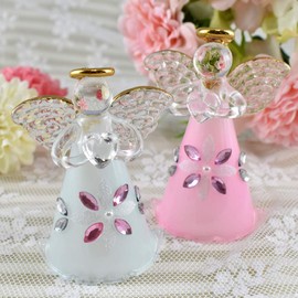 Falkart Cute Handmade Glasswork Little Prima Angel Bell FGK116DT Width 2.0 x Height 2.4 inches (50 mm) x Height 2.4 inches (60 mm)
