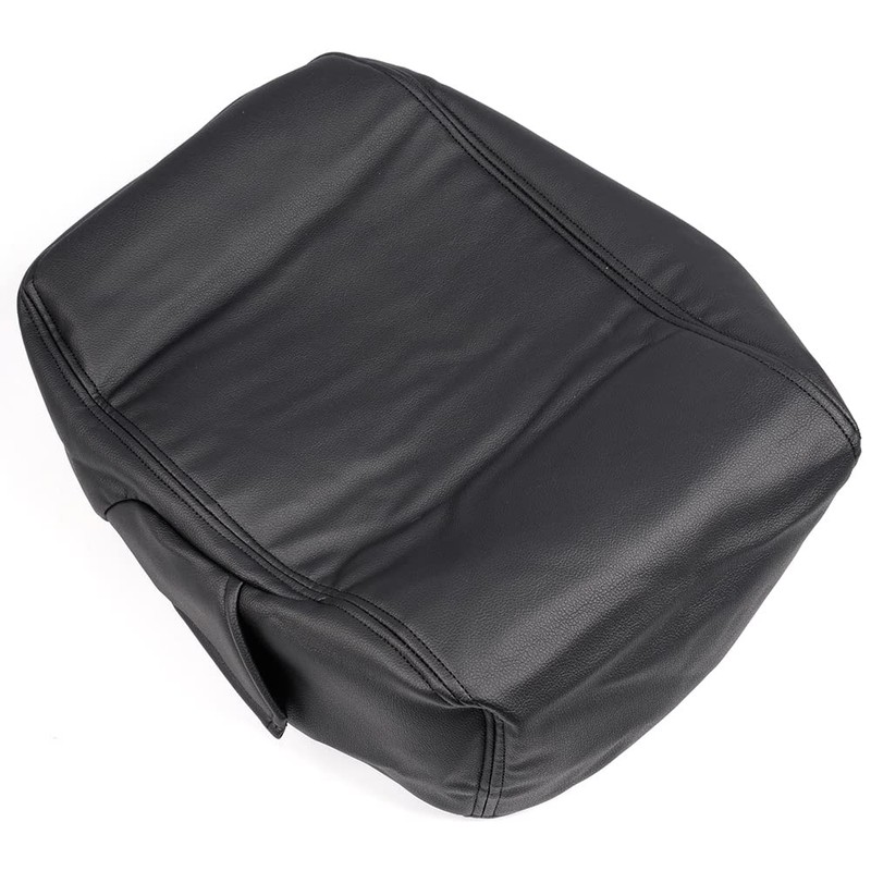 PIT66 Black Armrest Cover Center Console Lid Cover Microfiber Leather