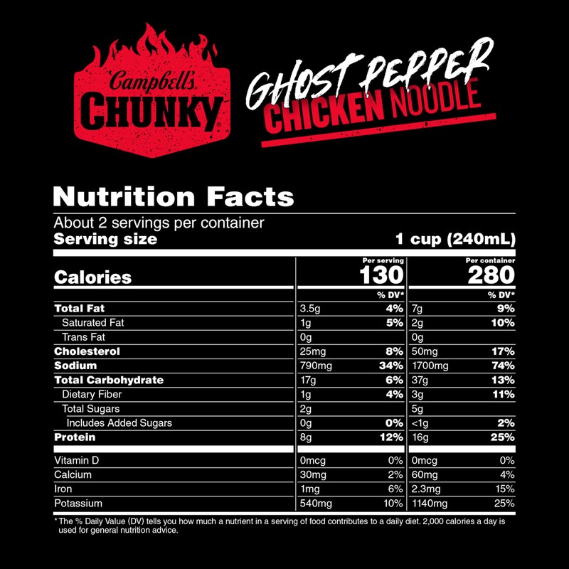 Campbell’s Chunky Soup, Ghost Pepper Chicken Noodle Soup, 18.6 oz