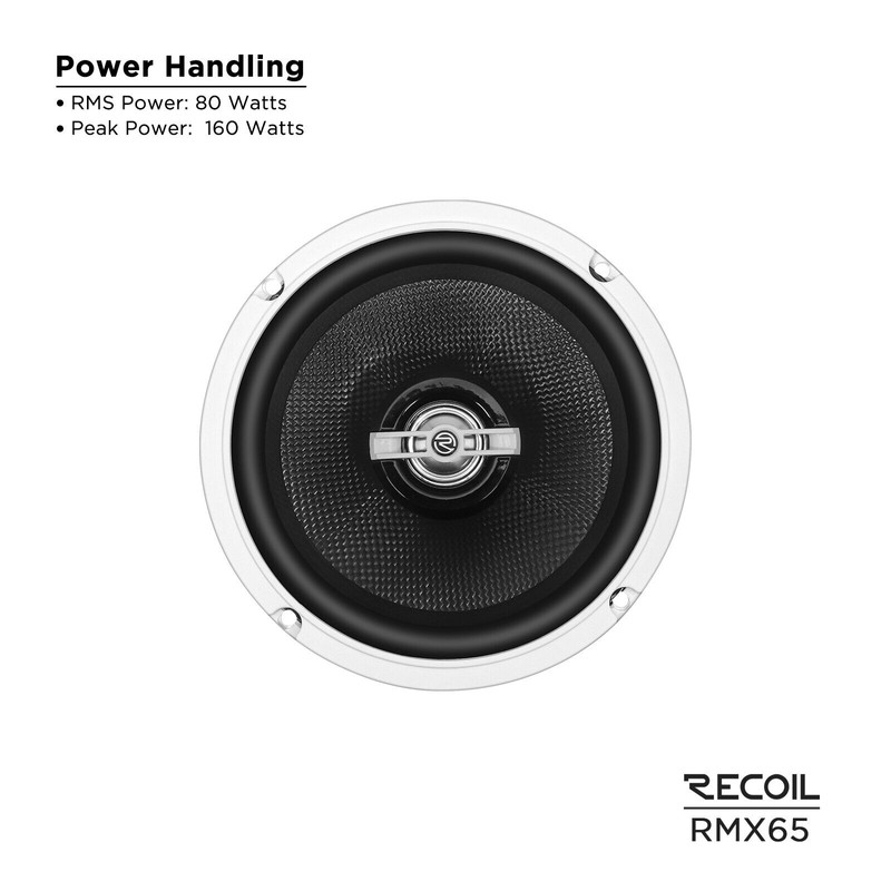 Recoil RMX65 Echo Plus Series 6.5-Inch 2-way Car Audio Coaxial