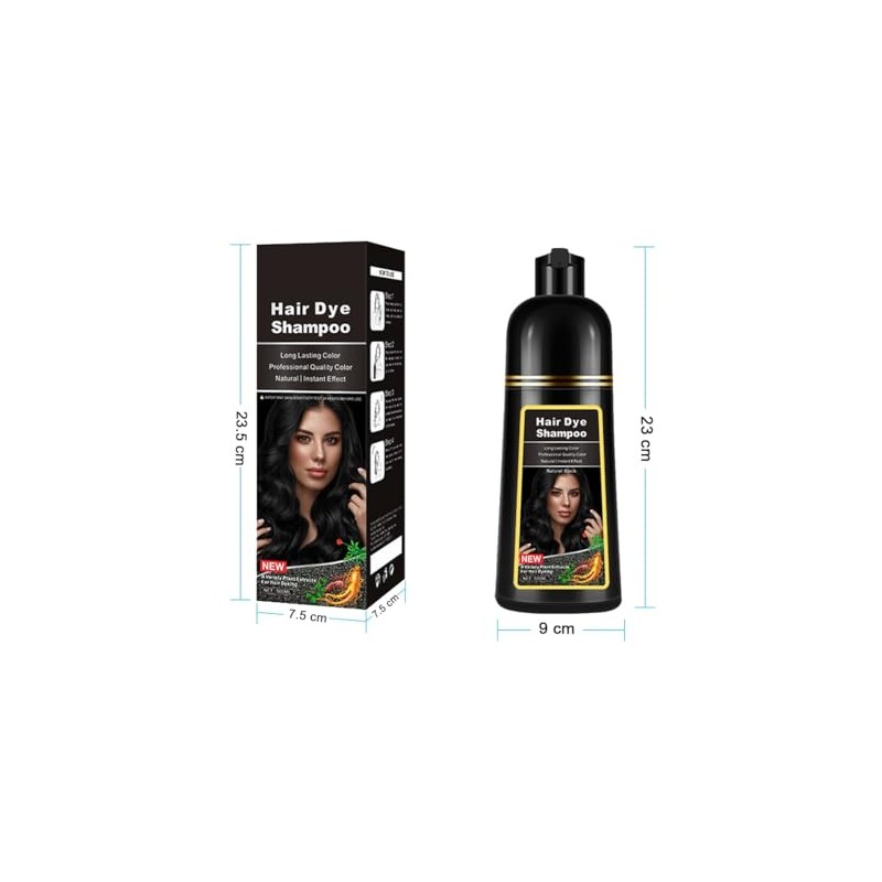 Champú Tinte Cabello Negro Natural Magic Hair Dye Colorea Minutos