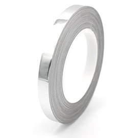 Finest-Filters 7 m Blue Chrome Metallic Stud 6.5 mm Folia GmbH Side Stripes Car Motorcycle Decorative Stripes, silver chrome