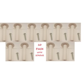 iecables White Plastic Wire Distribution Spool/Cross Connect Mushrooms with Screw (10 Pack)