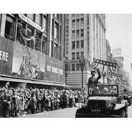 General George S. Patton Los Angeles WWII Victory Parade Poster Photo U.S. Military Posters Photos 11x14