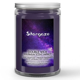 Stargaze Candle (32oz) Light Florals Mint and Patchouli Scented Soy
