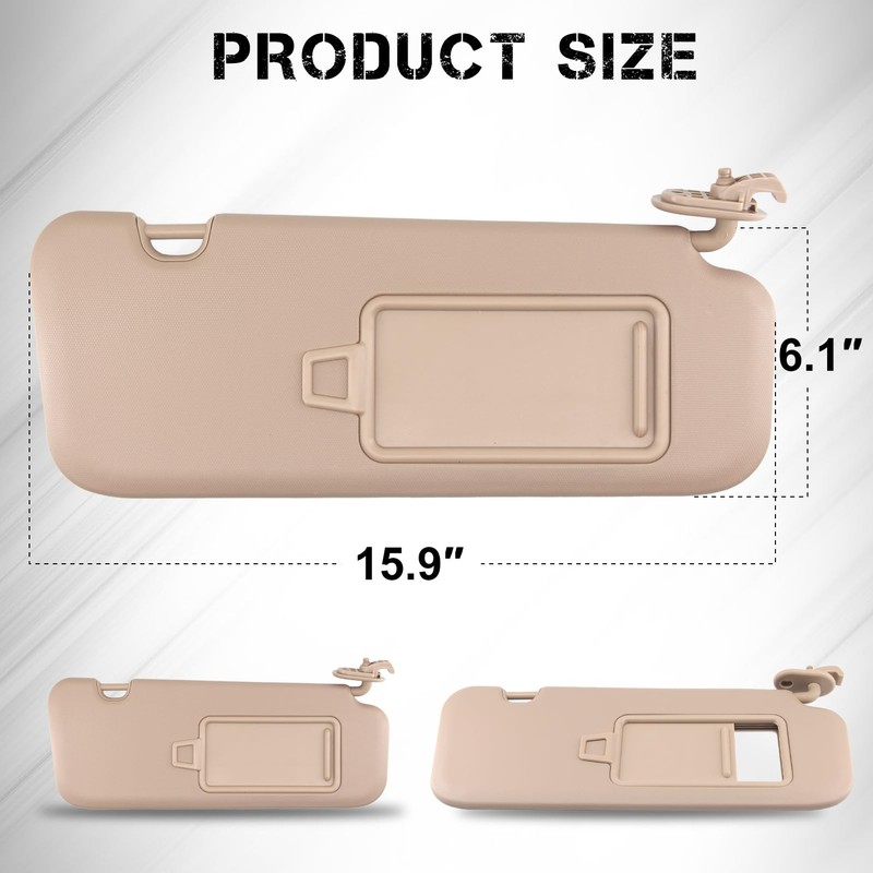 PEVAST Left Driver Side Sun Visor Compatible with Hyundai Elantra