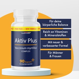 Aktiv Plus Capsules | Proven Ingredient Combination - with Plant Extracts, Vitamins and Minerals | 90 Capsules Content 1x